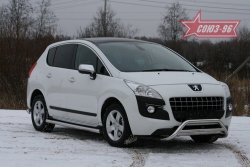 13 319 р. Защита переднего бампера Souz-96 (d60/42) Peugeot 3008 дорестайлинг (2009-2013)  с доставкой в г. Вологда. Увеличить фотографию 2