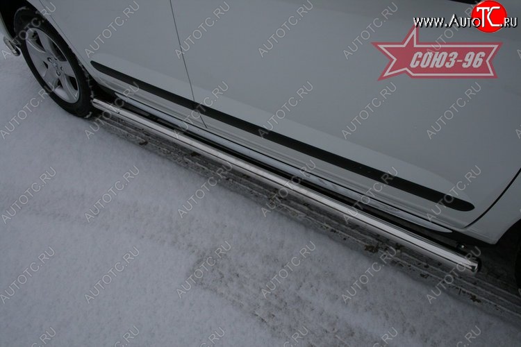 12 329 р. Защита порогов Souz-96 (d60) Peugeot 3008 рестайлинг (2013-2017)  с доставкой в г. Вологда