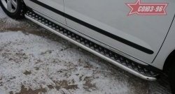 12 959 р. Защита штатных порогов с листом Souz-96 (d42) Peugeot 3008 рестайлинг (2013-2017)  с доставкой в г. Вологда. Увеличить фотографию 2