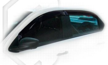 Дефлектора окон CA-Plastiс Peugeot 301 (2012-2017) (Classic полупрозрачный, Без хром.молдинга)
