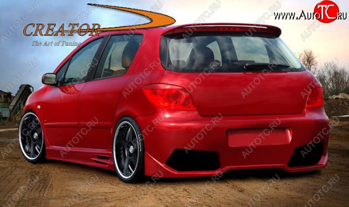 25 699 р. Задний бампер Golardo Peugeot 307 хэтчбэк 5 дв. дорестайлинг (2001-2005)  с доставкой в г. Вологда