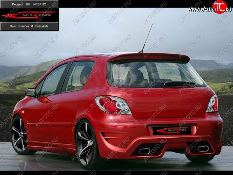 30 199 р. Задний бампер Inferno Peugeot 307 хэтчбэк 5 дв. дорестайлинг (2001-2005)  с доставкой в г. Вологда