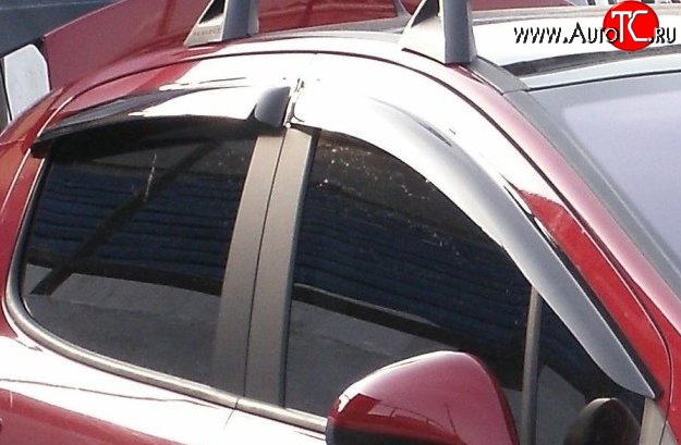 999 р. Комплект дефлекторов окон (ветровиков) 4 шт. Russtal Peugeot 308 T7 хэтчбек 5 дв. дорестайлинг (2007-2011)  с доставкой в г. Вологда