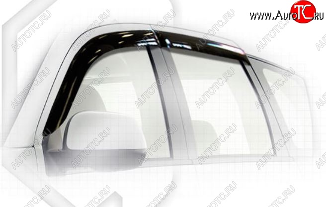 1 999 р. Дефлектора окон CA-Plastiс  Peugeot 4007 (2007-2012) (Classic полупрозрачный, Без хром.молдинга)  с доставкой в г. Вологда