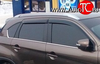 999 р. Комплект дефлекторов окон (ветровиков) 4 шт. Russtal Peugeot 4008 (2012-2017)  с доставкой в г. Вологда