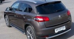13 449 р. Одинарная защита заднего бампера из трубы диаметром 63 мм SLITKOFF Peugeot 4008 (2012-2017)  с доставкой в г. Вологда. Увеличить фотографию 4