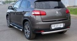 13 949 р. Одинарная защита заднего бампера из трубы диаметром 76 мм SLITKOFF Peugeot 4008 (2012-2017)  с доставкой в г. Вологда. Увеличить фотографию 2