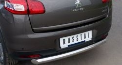 13 949 р. Одинарная защита заднего бампера из трубы диаметром 76 мм SLITKOFF Peugeot 4008 (2012-2017)  с доставкой в г. Вологда. Увеличить фотографию 3