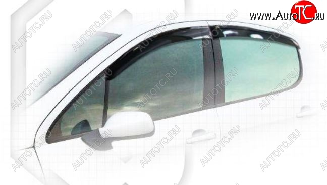 1 899 р. Дефлектора окон CA-Plastiс Peugeot 407 седан (2004-2010) (Classic полупрозрачный)  с доставкой в г. Вологда