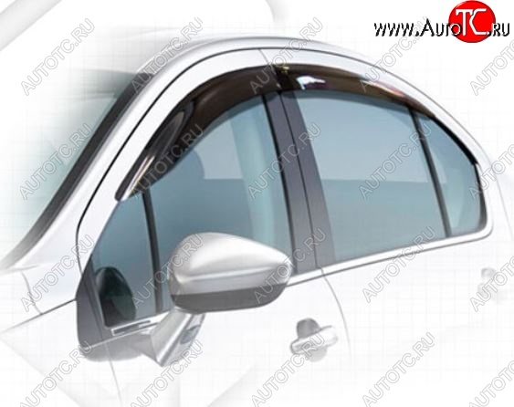 1 999 р. Дефлектора окон CA-Plastiс  Peugeot 408 (2010-2017)  дорестайлинг (Classic полупрозрачный, Без хром.молдинга)  с доставкой в г. Вологда