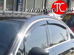 999 р. Комплект дефлекторов окон (ветровиков) 4 шт. (седан) Russtal Peugeot 508 седан (2010-2014)  с доставкой в г. Вологда