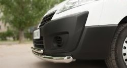 20 999 р. Защита переднего бампера (2 трубыØ63 и 42 мм, нержавейка) SLITKOFF Peugeot Expert G9 минивэн дорестайлинг (2007-2013)  с доставкой в г. Вологда. Увеличить фотографию 3