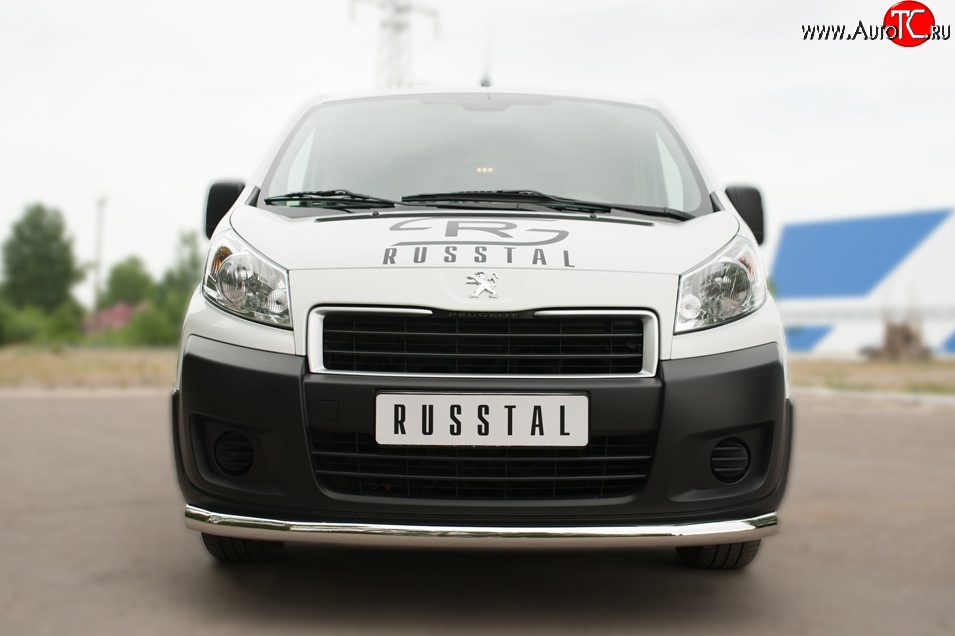 18 299 р. Одинарная защита переднего бампера из трубы диаметром 63 мм SLITKOFF Peugeot Expert G9 минивэн дорестайлинг (2007-2013)  с доставкой в г. Вологда