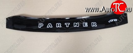 999 р. Дефлектор капота Russtal (короткий) Peugeot Partner M49/M59 рестайлинг (2002-2008)  с доставкой в г. Вологда