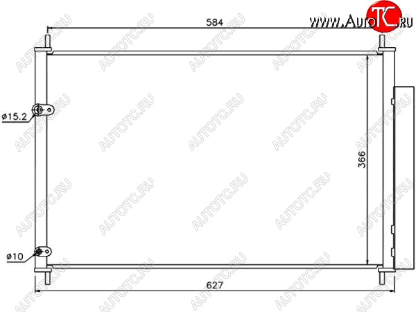 4 799 р. Радиатор кондиционера SAT Toyota Wish XE20 дорестайлинг (2009-2012)  с доставкой в г. Вологда