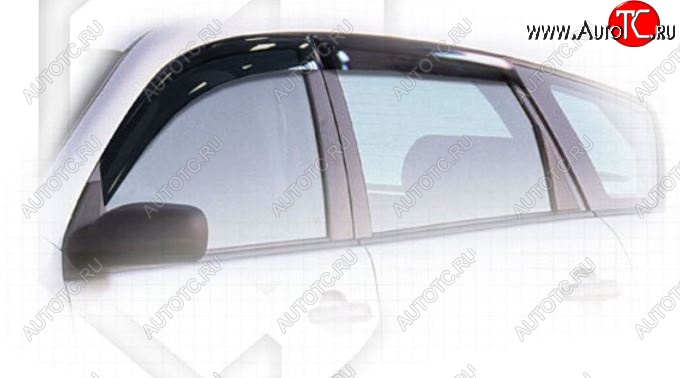 2 969 р. Дефлектора окон CA-Plastiс Pontiac Vibe ZZE дорестайлинг (2002-2004) (Classic полупрозрачный, Без хром.молдинга)  с доставкой в г. Вологда