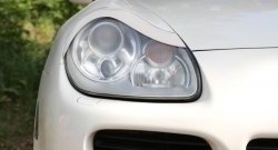 1 399 р. Реснички на фары RA Porsche Cayenne 955 (2002-2006) (Неокрашенные)  с доставкой в г. Вологда. Увеличить фотографию 2