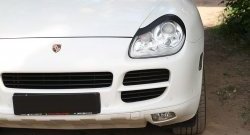 1 399 р. Реснички на фары RA Porsche Cayenne 955 (2002-2006) (Неокрашенные)  с доставкой в г. Вологда. Увеличить фотографию 5