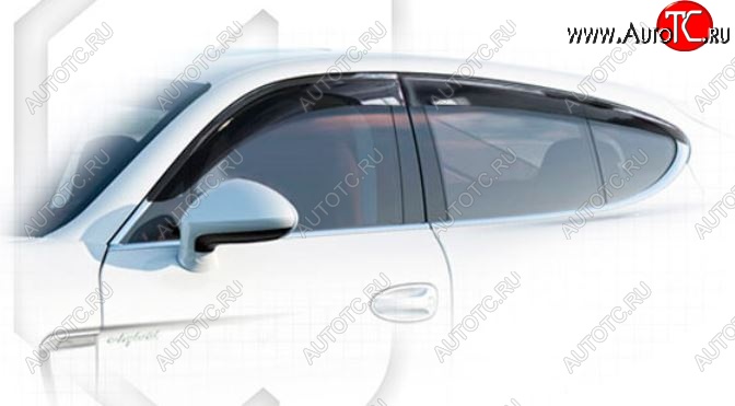 1 999 р. Дефлектора окон CA-Plastiс  Porsche Panamera  970 (2013-2016) рестайлинг (Classic полупрозрачный, Без хром.молдинга)  с доставкой в г. Вологда