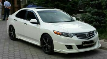 4 949 р. Пороги накладки Mugen Honda Accord 8 CU седан дорестайлинг (2008-2011) (Неокрашенные)  с доставкой в г. Вологда. Увеличить фотографию 2