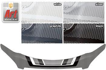 Дефлектор капота CA-Plastic Exclusive KIA Optima  3 TF (2010-2016) дорестайлинг седан, рестайлинг седан (серия Art белая)