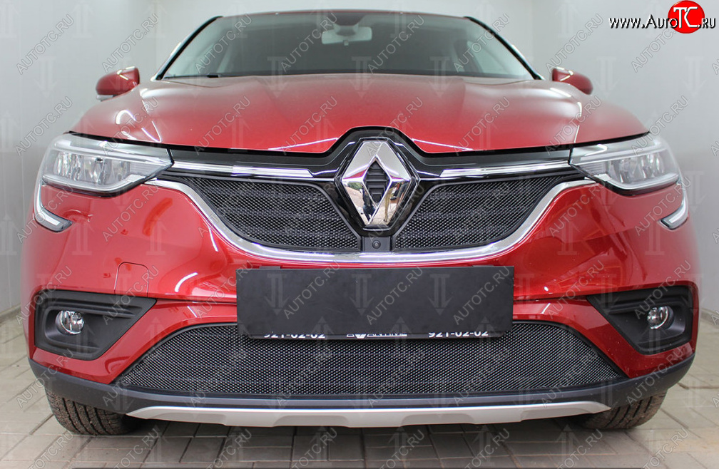 4 899 р. Защитная сетка в бампер (низ, ячейка 4х10 мм) Стрелка11 Премиум Renault Arkana (2019-2025) (Чёрная)  с доставкой в г. Вологда