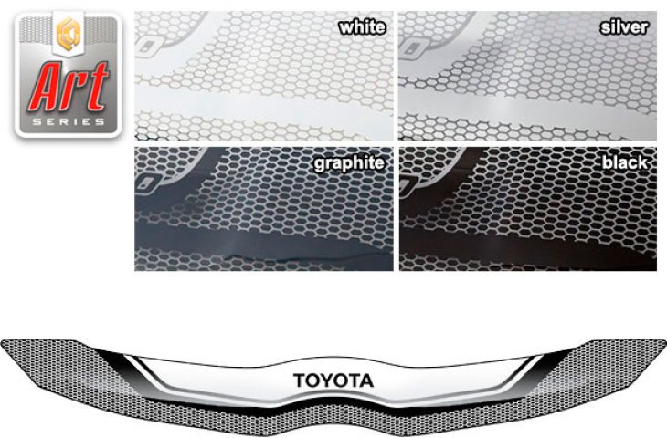 2 159 р. Дефлектор капота CA-Plastic  Toyota Verso  R20 (2009-2012) дорестайлинг (серия ART белая)  с доставкой в г. Вологда