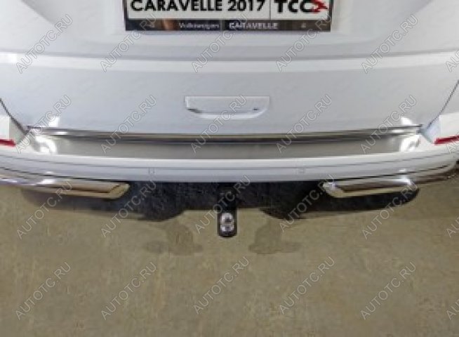 1 999 р. Накладка на заднюю дверь, ТСС Тюнинг Volkswagen Caravelle T6 дорестайлинг (2015-2019) (Лист шлифованный)  с доставкой в г. Вологда