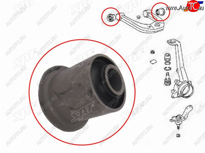 2 269 р. Сайлентблок верхнего переднего рычага FR SAT  Toyota Hilux Surf  N180 - Land Cruiser Prado  J90  с доставкой в г. Вологда