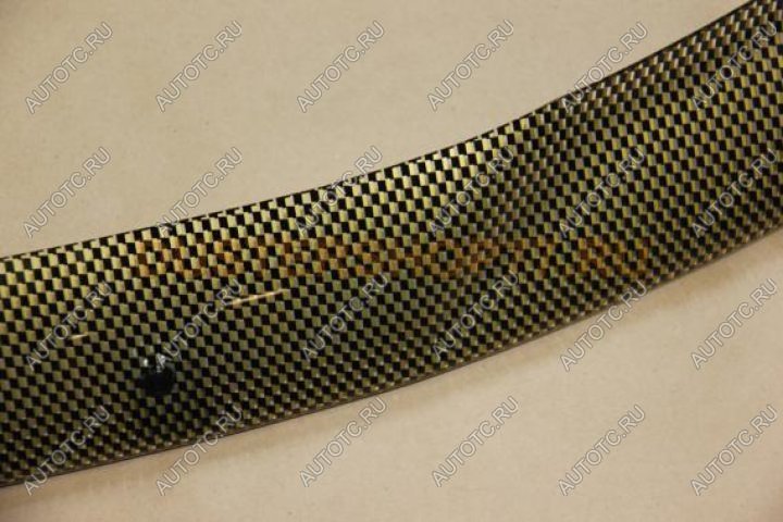 2 089 р. Дефлектор капота CA-Plastic  Nissan Sunny  B15 (1998-2004) (Шелкография карбон золото)  с доставкой в г. Вологда