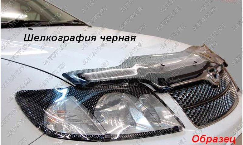 2 979 р. Дефлектор капота (рынок Японии) CA-Plastic  Toyota Corolla Fielder  E160 (2015-2025) универсал 1-ый рестайлинг, универсал 2-ой рестайлинг (серия Шелкография черная)  с доставкой в г. Вологда