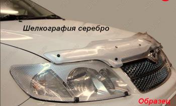 Защита фар CA-Plastic Ford Focus  2 (2004-2008) универсал дорестайлинг (Шелкография серебро)