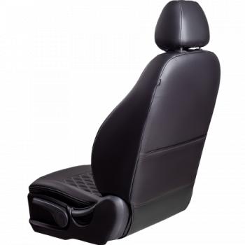 9 999 р. Комплект чехлов для сидений (7 мест Илана+Орегон) ТУРИН ст РОМБ Lord Autofashion Nissan Qashqai +2 1 J10 рестайлинг (2010-2014) (черный, вставка черная+серая, строчка серая)  с доставкой в г. Вологда. Увеличить фотографию 2