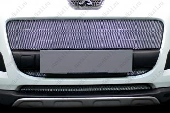 2 479 р. Защита радиатора (середина) Стрелка11 Стандарт  Peugeot 3008 (2009-2013) дорестайлинг (хром)  с доставкой в г. Вологда. Увеличить фотографию 3