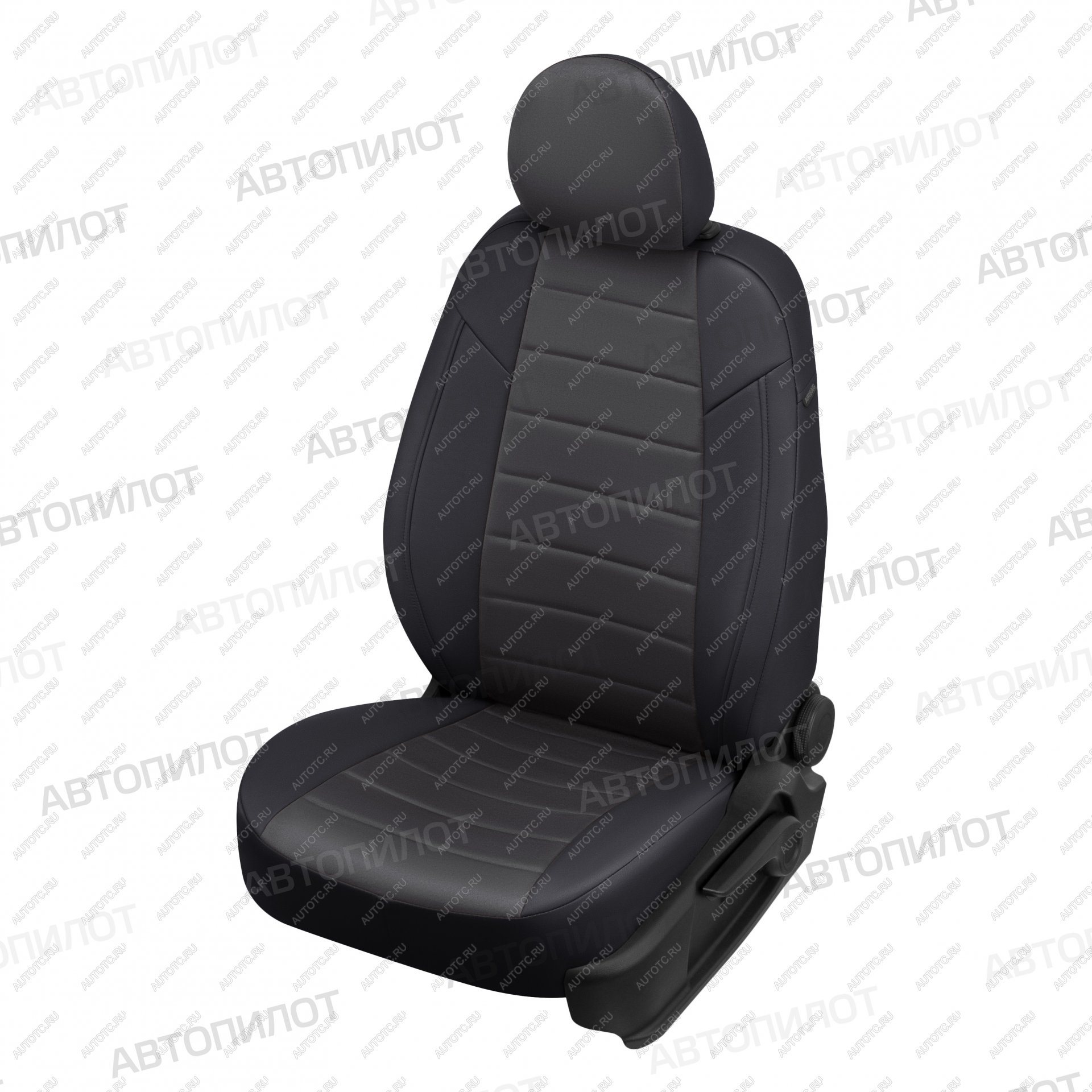 8 399 р. Чехлы на сиденья Алькантара (3 отд. части экокожа) Автопилот Volkswagen Touran 1T дорестайлинг минивэн (2003-2006) (черный/темно-серый)  с доставкой в г. Вологда