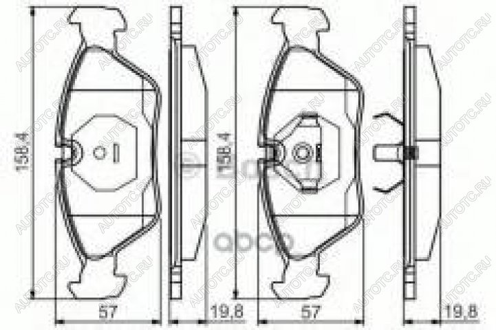 4 899 р. Колодки тормозные передние (4шт.) BOSCH BMW 3 серия E30 седан (1982-1991)  с доставкой в г. Вологда