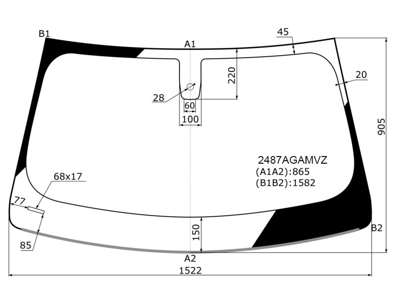 26 999 р. Стекло лобовое (Датчик дождя Молдинг) AGC BMW X3 G01 рестайлинг (2021-2023)  с доставкой в г. Вологда