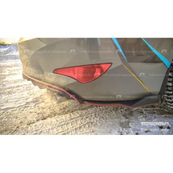 2 099 р. Элероны заднего бампера TopKontur  Hyundai Solaris  RBr (2010-2017) седан дорестайлинг, седан рестайлинг (тисненая поверхность)  с доставкой в г. Вологда. Увеличить фотографию 2
