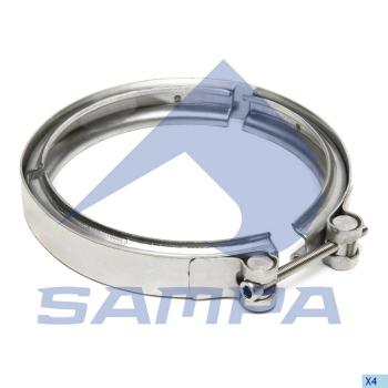 Хомут глушителя VOLVO FH (d=127) SAMPA SAMPA 037.153 SAMPA 037.153