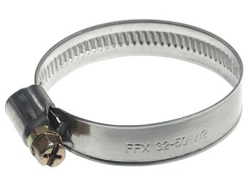 Хомут ленточный 032-050мм (12мм) червячный нержавеющая сталь FORTISFLEX FORTISFLEX pl-12 (32-50)w2