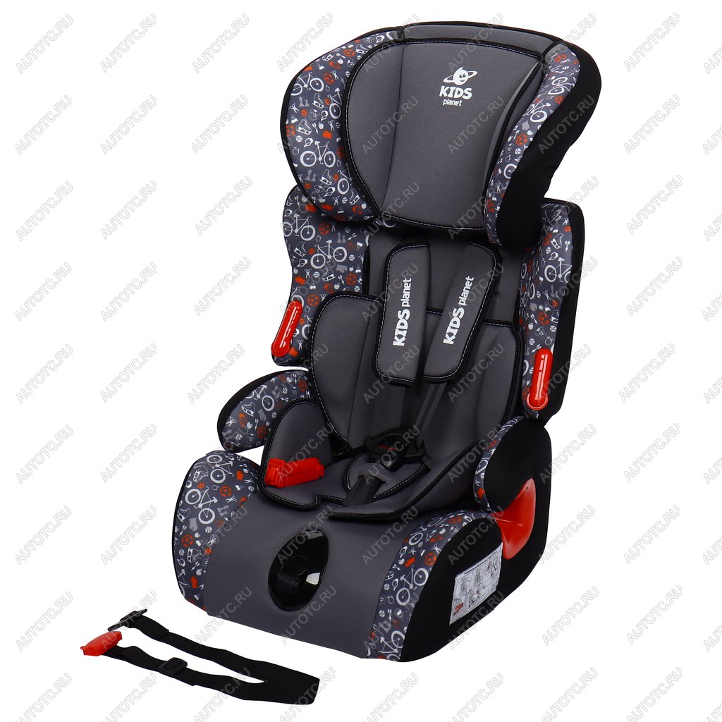 6 899 р. Автокресло детское 9-36кг (l-ll-lll) 1-12лет серый велосипед Calipso KIDS PLANET KIDS PLANET kres2550  с доставкой в г. Вологда