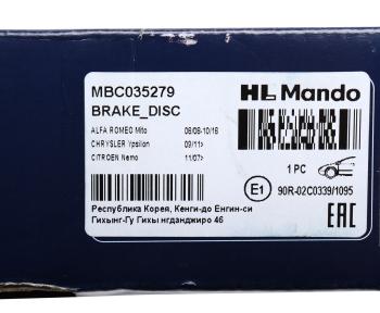 3 299 р. Диск тормозной FIAT Doblo (05-) передний (1шт.) MANDO MANDO mbc035279 MANDO mbc035279  с доставкой в г. Вологда. Увеличить фотографию 7
