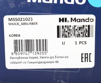 4 399 р. Амортизатор RENAULT Megane (08-) задний левыйправый газовый MANDO MANDO mss021023  с доставкой в г. Вологда. Увеличить фотографию 3
