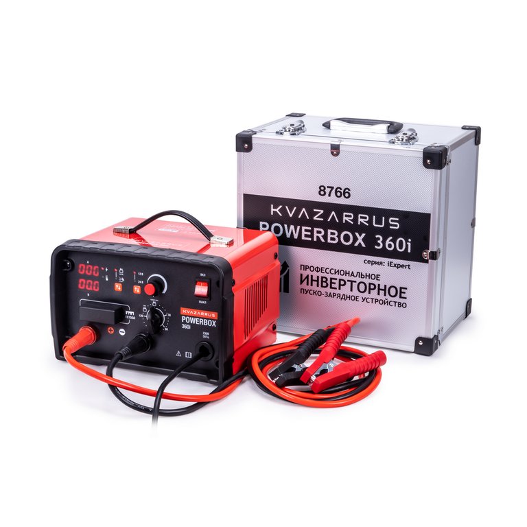 14 899 р. Устройство пуско-зарядное 12-24V40-800Ач360А в кейсе KVAZARRUS KVAZARRUS powerbox 360i  с доставкой в г. Вологда