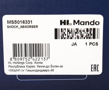 5 499 р. Амортизатор RENAULT Symbol (00-) передний левый/правый газовый MANDO MANDO mss016331 MANDO mss016331  с доставкой в г. Вологда. Увеличить фотографию 3