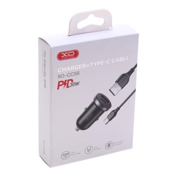719 р. Устройство зарядное в прикуриватель 1USB + 1 Type C 12V XO XO cc56 black  с доставкой в г. Вологда. Увеличить фотографию 4