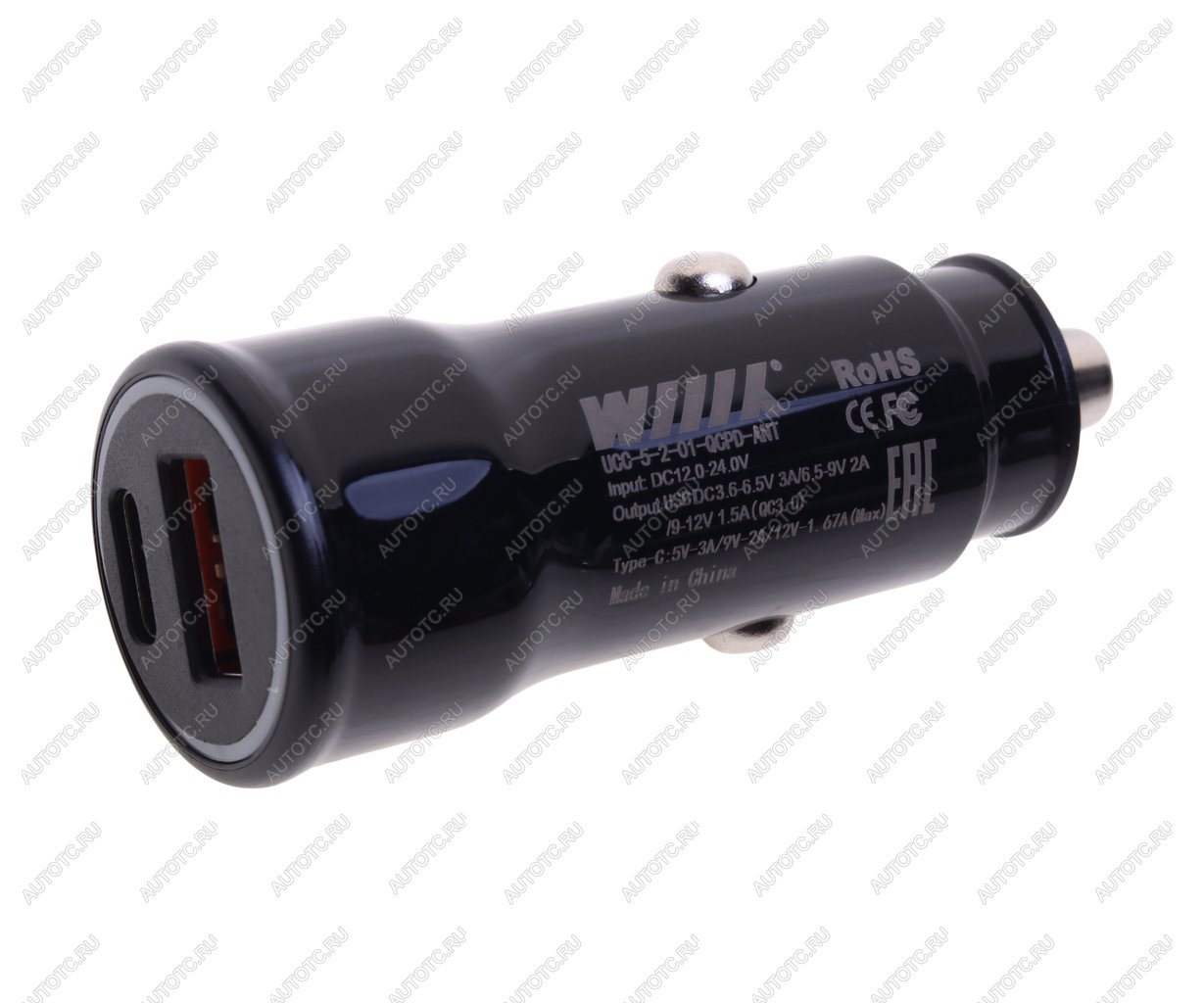469 р. Устройство зарядное в прикуриватель 1USB + 1 Type C 12V WIIIX WIIIX ucc-5-2-01-qcpd-ant  с доставкой в г. Вологда