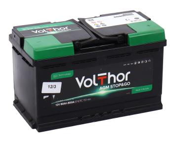 23 599 р. Аккумулятор VOLTHOR AGM 80Ач обратная полярность VOLTHOR 6ст80(0)  с доставкой в г. Вологда. Увеличить фотографию 2
