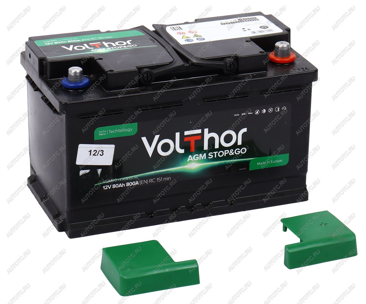 23 599 р. Аккумулятор VOLTHOR AGM 80Ач обратная полярность VOLTHOR 6ст80(0)  с доставкой в г. Вологда