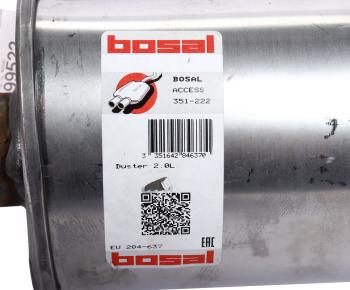 9 999 р. Глушитель RENAULT Duster средняя часть BOSAL BOSAL 351-222  с доставкой в г. Вологда. Увеличить фотографию 3